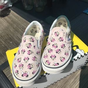 Vans X Disney Minnie mouse slip on shoes youth kid